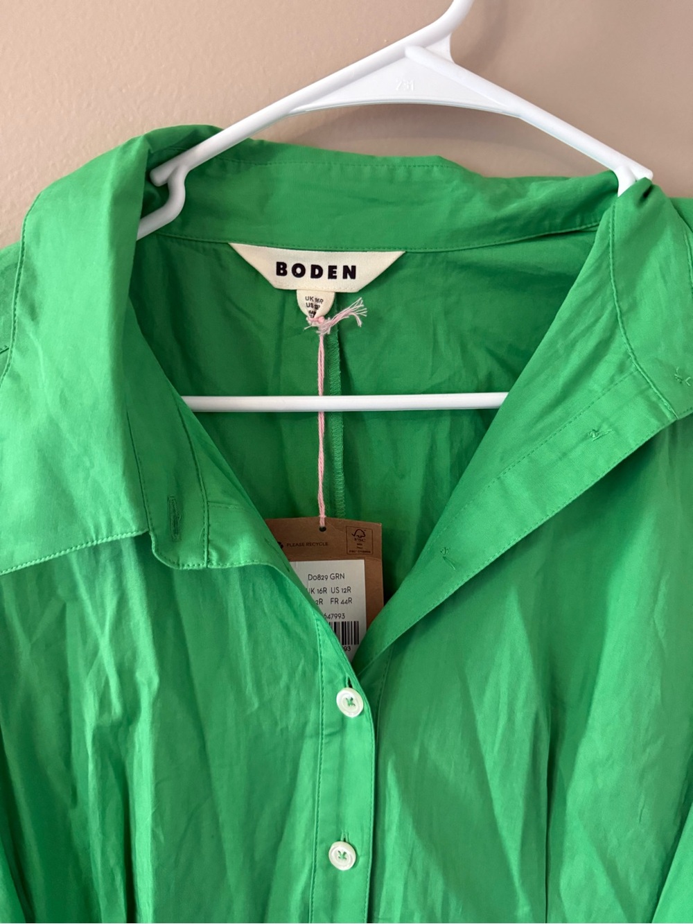 Boden pippa midi shirtdress green size 12 nwt style D0829 - Picture 10 of 11